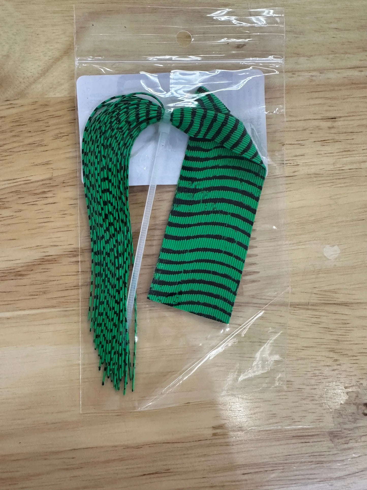 Wapsi Barred Round Rubber Medium - Chartreuse/Black - Lucky Lure Tackle