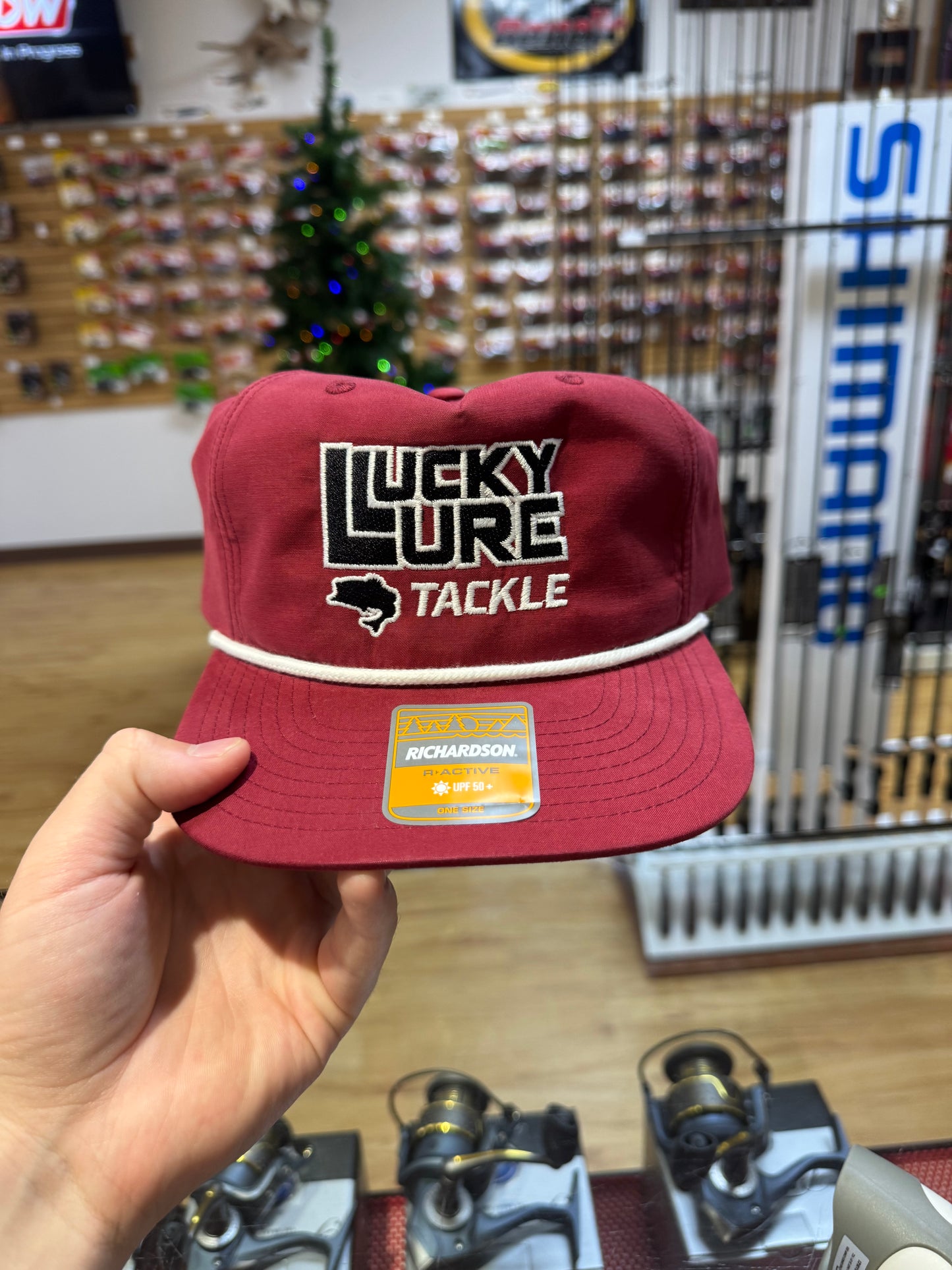 Lucky Lure captains hat for bass fishing
