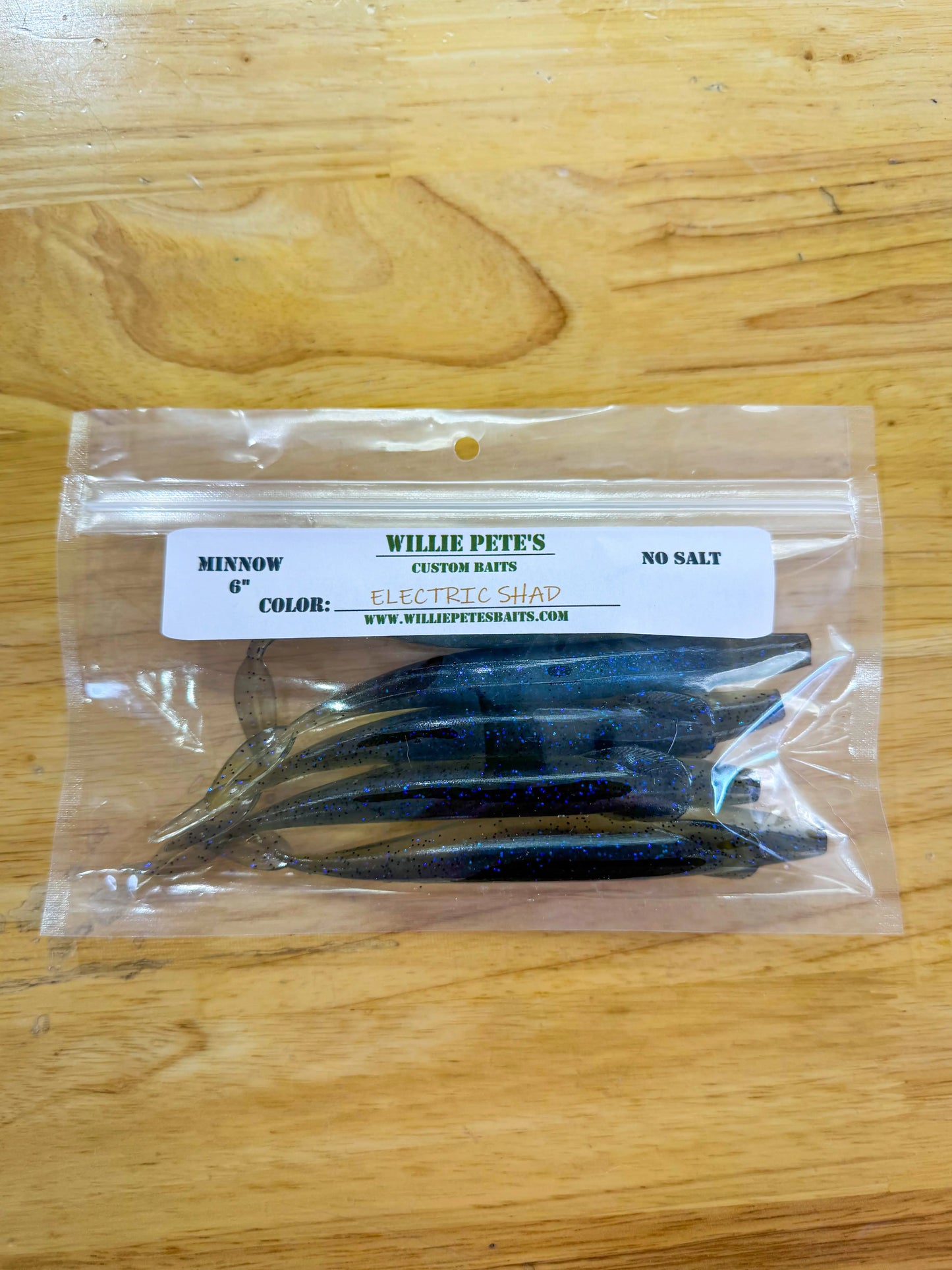 Willie Pete's Willie Minnow 6" - Electric Shad