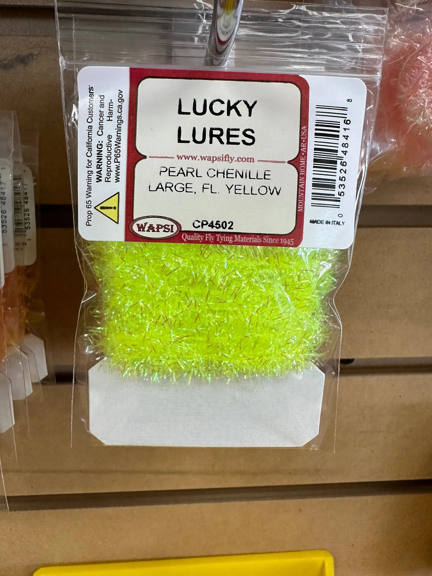 Wapsi Pearl Chenille - Large FL yellow - Lucky Lure Tackle