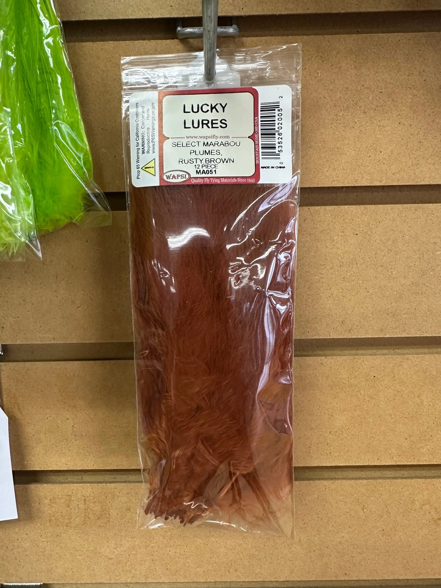 Wapsi Select Marabou Plumes - Rusty Brown 12pc - Lucky Lure Tackle