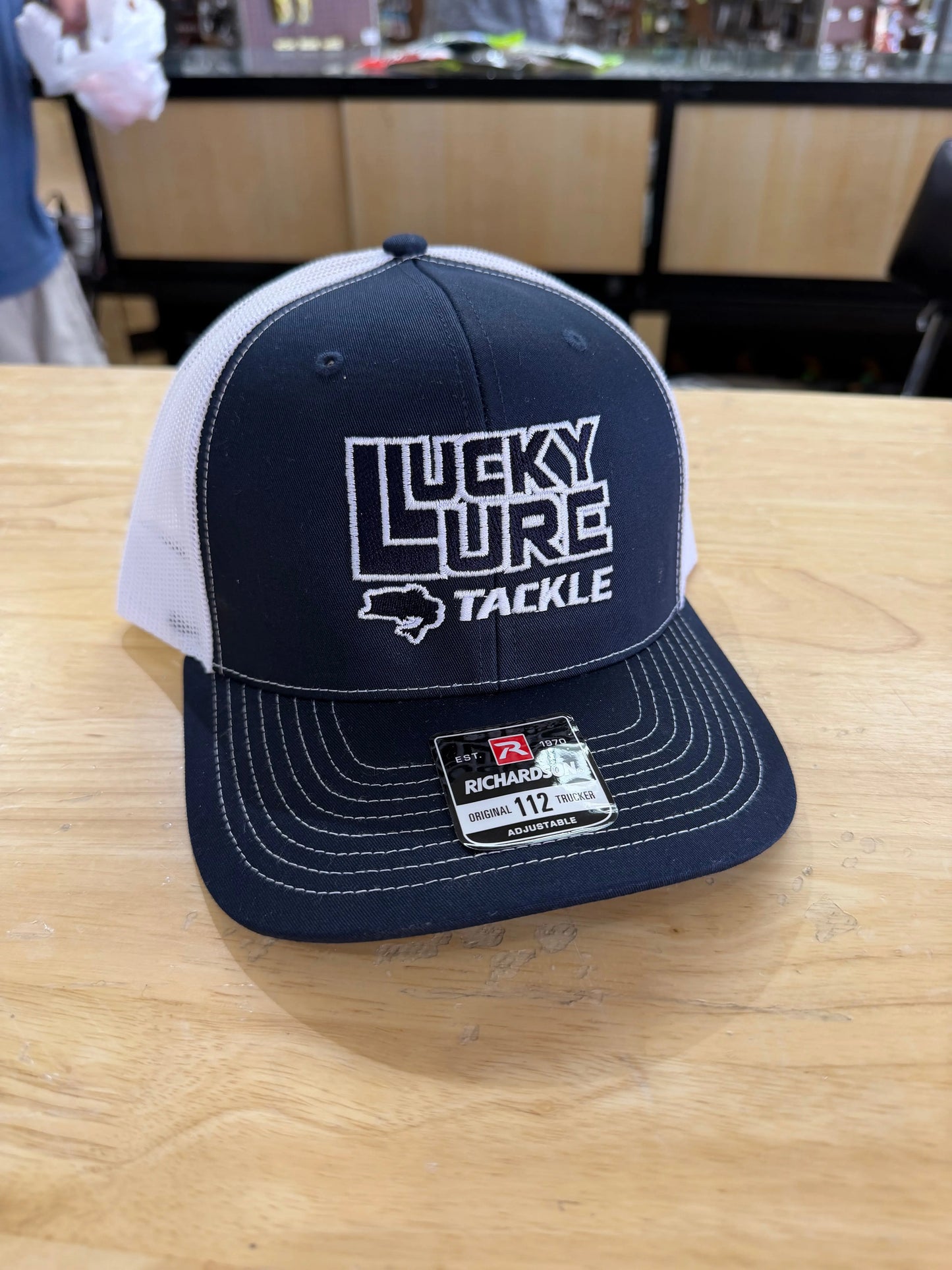 Lucky Lure Hat - Navy and White