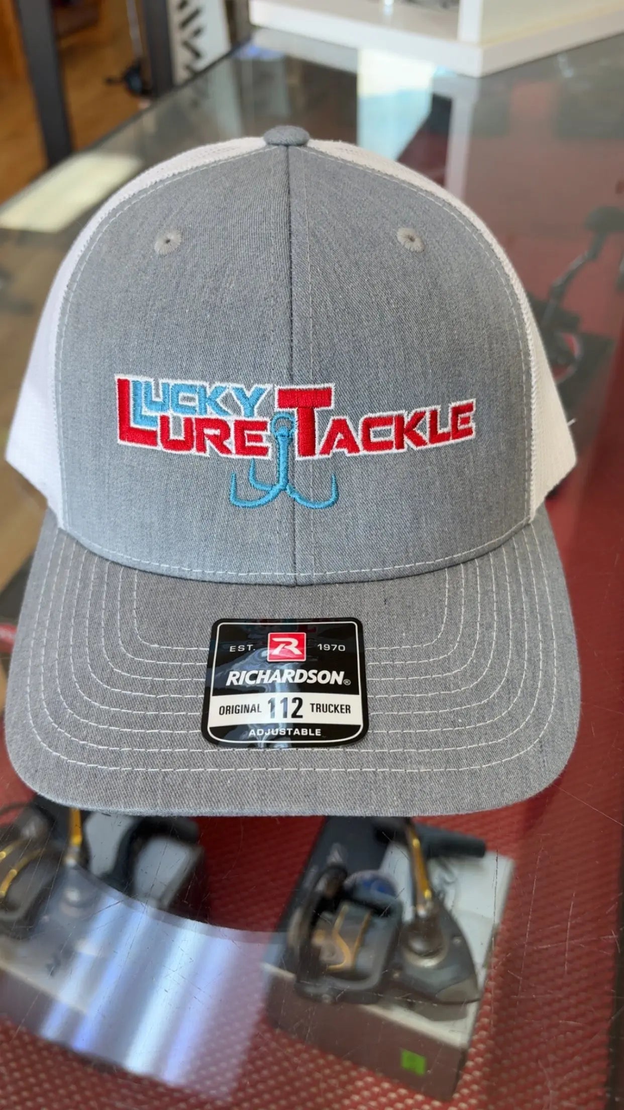 Lucky Lure Hat Heather/White - Lucky Lure Tackle
