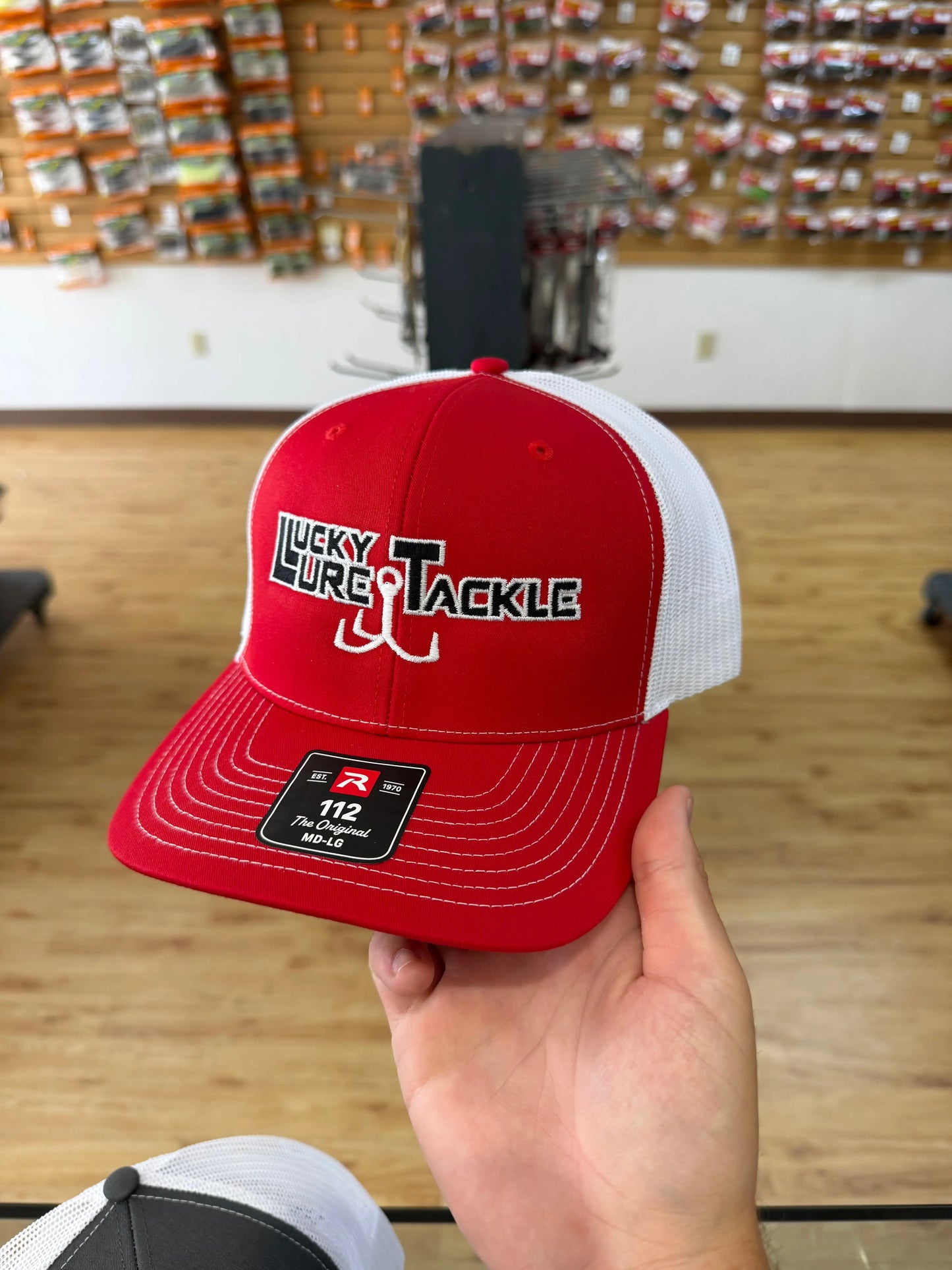 Lucky Lure Tackle Hat - Red/White