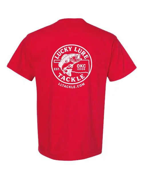 Lucky Lure Tackle Tee - Red 2X - Lucky Lure Tackle