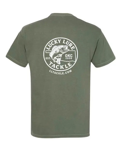 Lucky Lure Tackle Tee - Moss Large - Lucky Lure Tackle