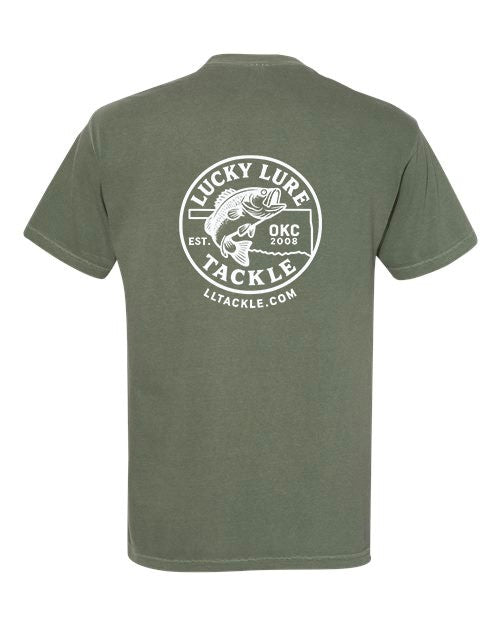 Lucky Lure Tackle Tee - Moss Small - Lucky Lure Tackle
