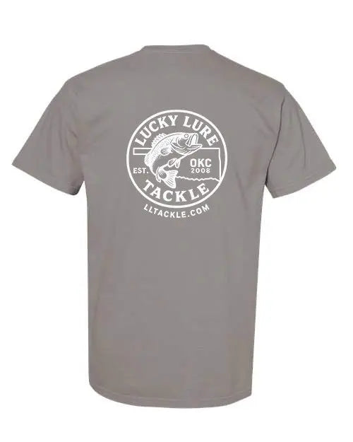 Lucky Lure Tackle Tee - Gray Large - Lucky Lure Tackle