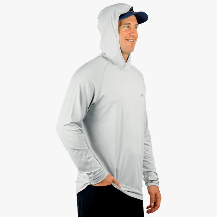 AFTCO Samurai 2 Hooded Sun Protection - Oyster Gray Heather XL