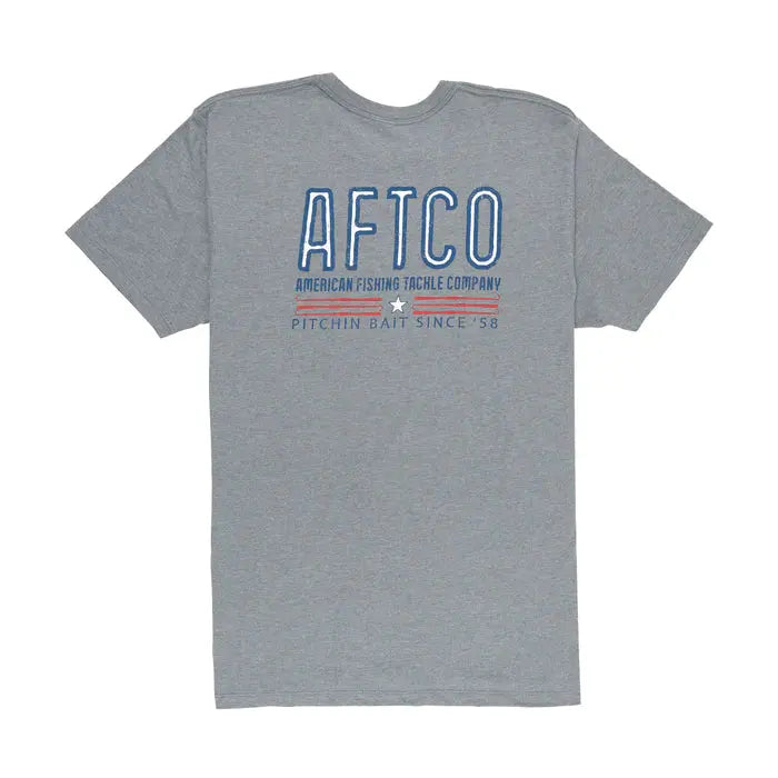 AFTCO Pitchin Tshirt LG Graphite Heather AFTCO