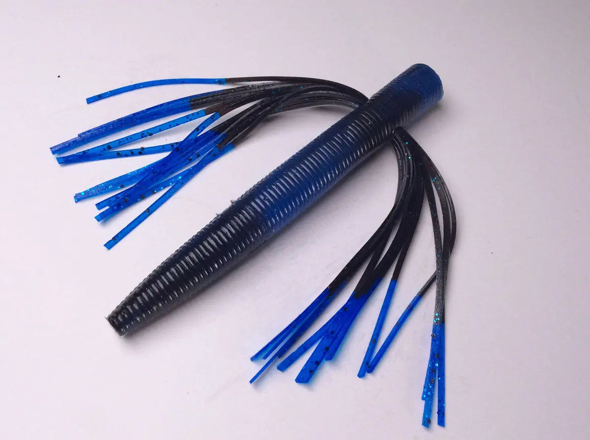 Tightlines UV NEDBAIT 3.5" - Blue Black Swirl w/ Blue Tip 5pk - Lucky Lure Tackle