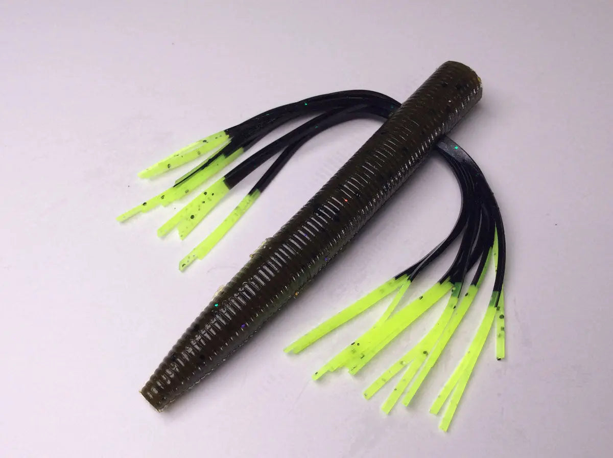 Tightlines UV NEDBAIT 3.5" - Green Pumpkin w/ Chart Tip 5pk - Lucky Lure Tackle