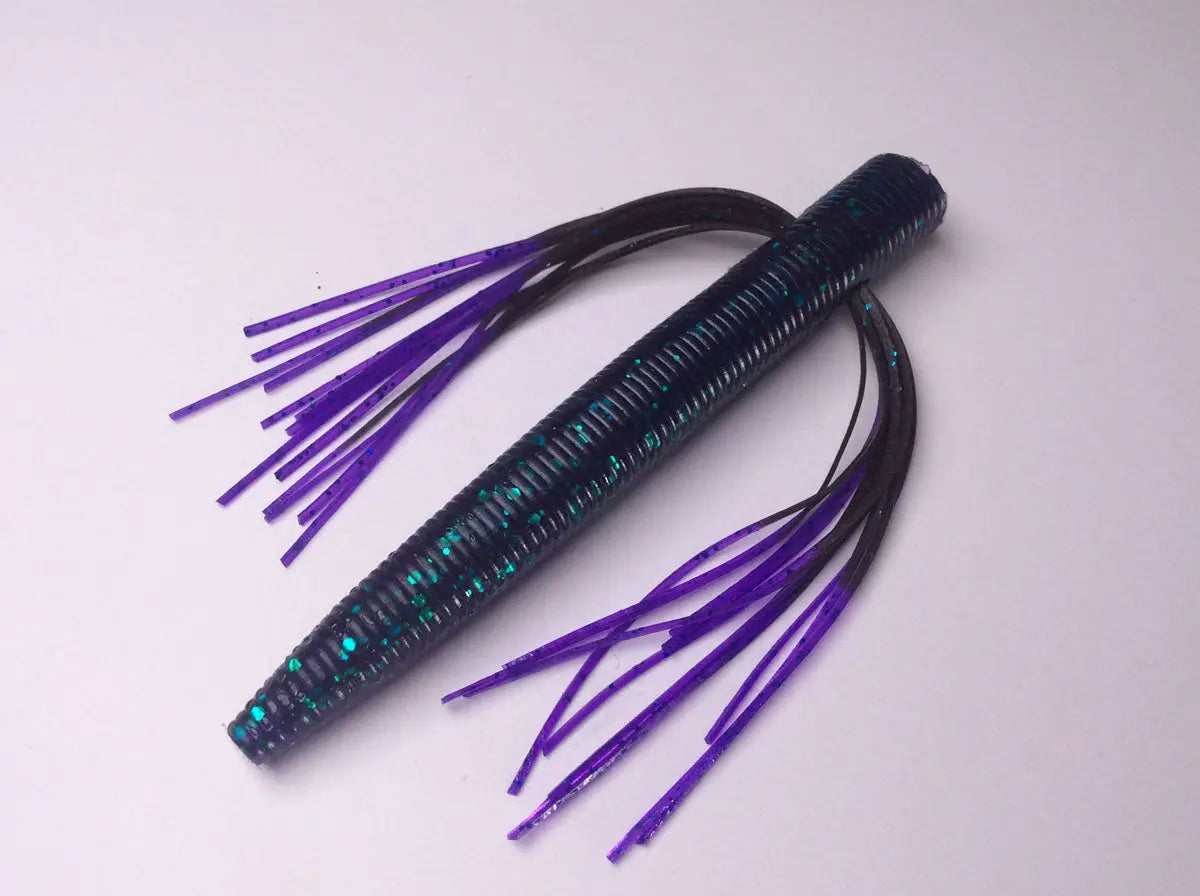 Tightlines UV NEDBAIT 3.5" - Junebug w/ Purple Tip 5pk - Lucky Lure Tackle