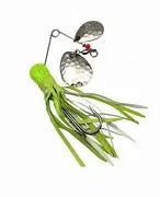 Hh Double Spinner 3/8 Chart Black - Lucky Lure Tackle