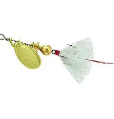 Mepps Dressed Aglia Spinner - 1/8oz White Gold