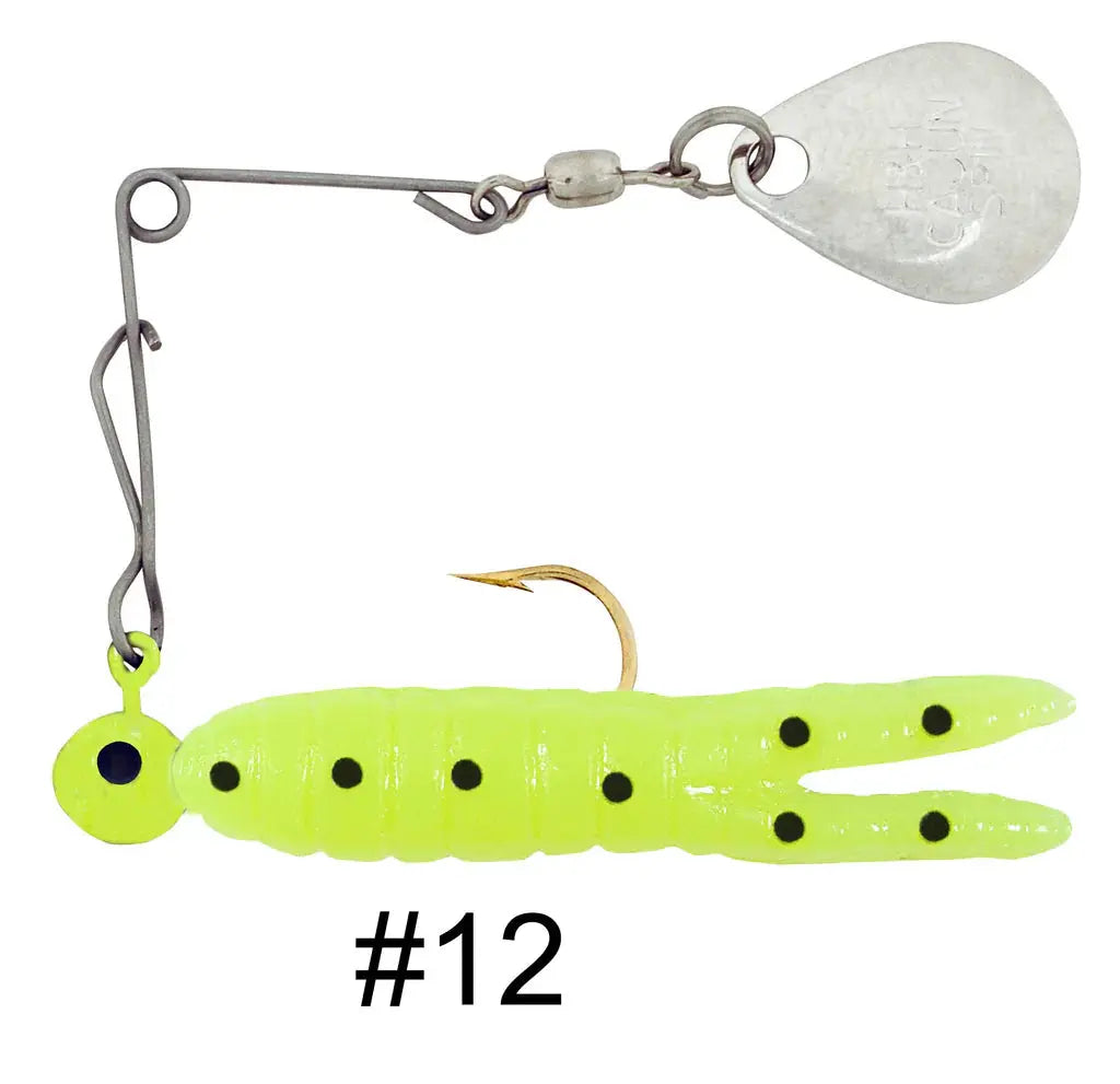 H&H Cajun King Spin 1/8oz Nickel - Chart/Black Dot