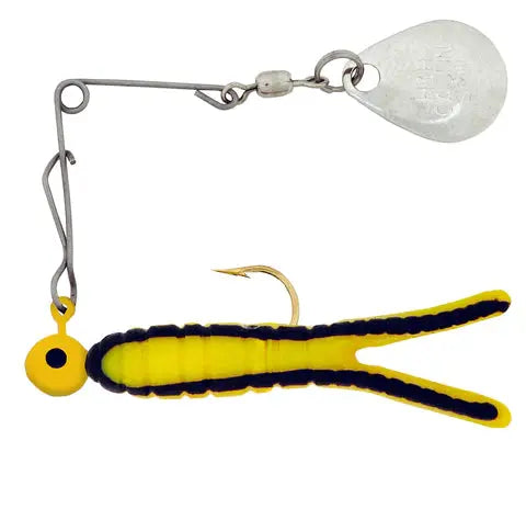 H&H Cajun Spin 1/8 oz Nickel - Yellow/Black - Lucky Lure Tackle