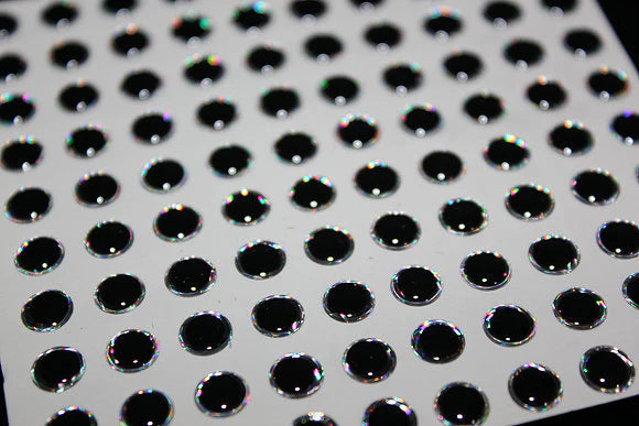 6th Sense Crush 3D Eyes - 6mm Silver 100pc