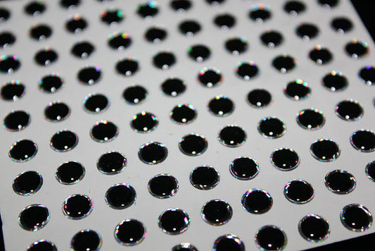 6th Sense Crush 3D Eyes - 6mm Silver 100pc