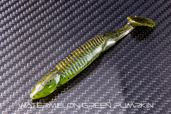 Reaction Innovations Skinny Dipper - Watermelon/Green Pumpkin 7pk - Lucky Lure Tackle