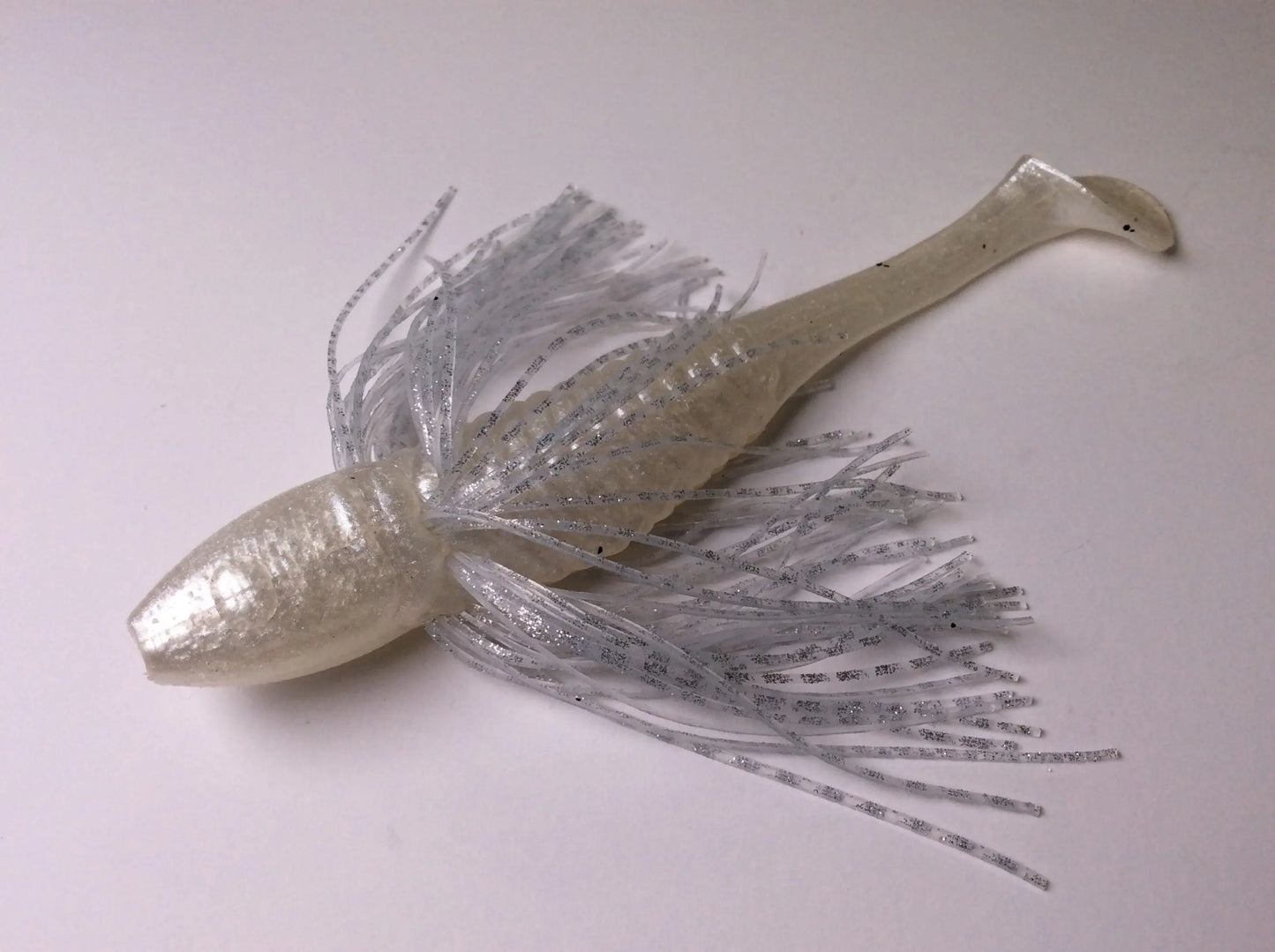 Tightline UV Sow Belly Rattling 5" - Pearl with Pearl Silver 4pk - Lucky Lure Tackle