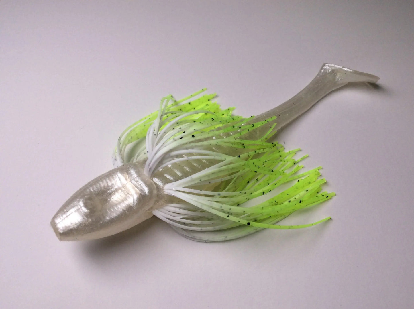 Tightlines UV Sow Belly Rattling 5" - Pearl w/ Chart Tip 4pk - Lucky Lure Tackle