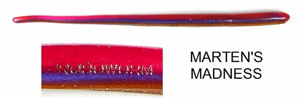 Roboworm Straight Tail 6'' - Martens Madness 10pk - Lucky Lure Tackle