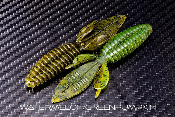 Reaction Innovations Sweet Beaver 4.20 - Watermelon/Green Pumpkin 8pk - Lucky Lure Tackle