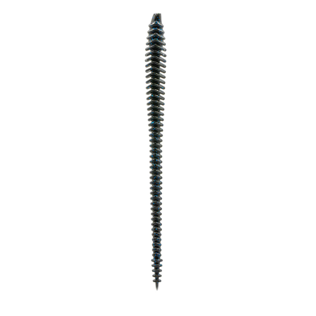 6th Sense Boosa Shakey Worm 6.5 - Black N Blue 10pk