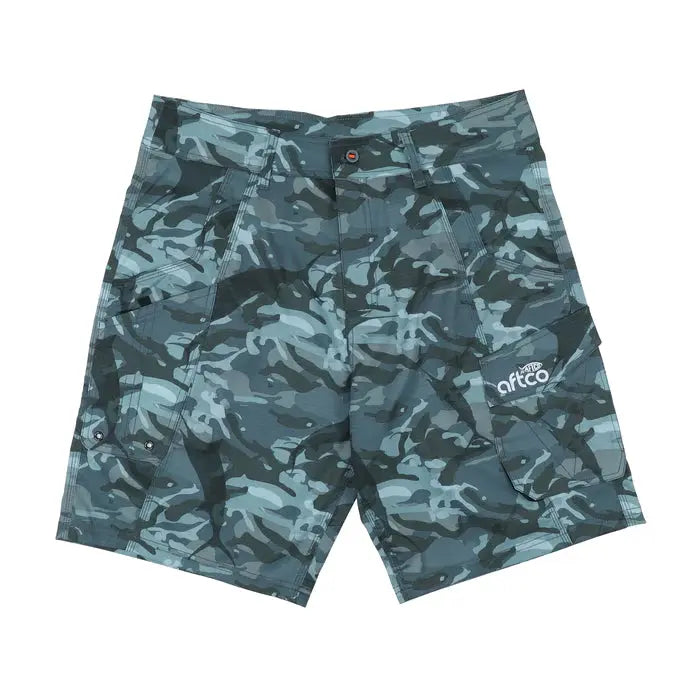 AFTCO Tactical Fishing Short Mens 38 Blue Camo AFTCO