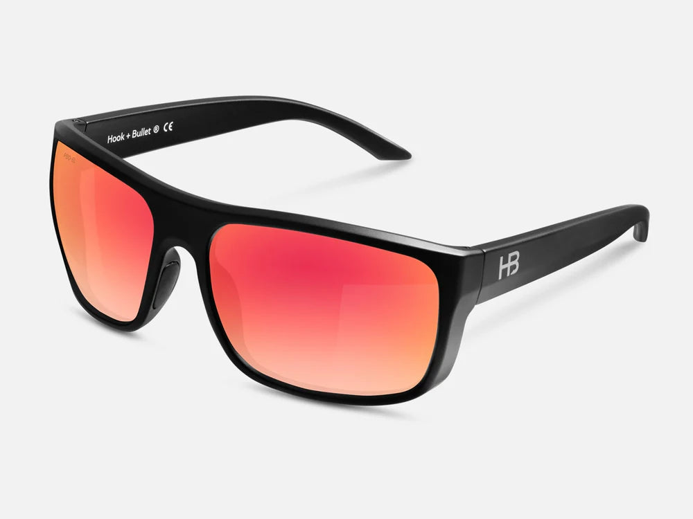 PBO Sunglasses - El Bluegreen Lens - Top Shot Black Matte