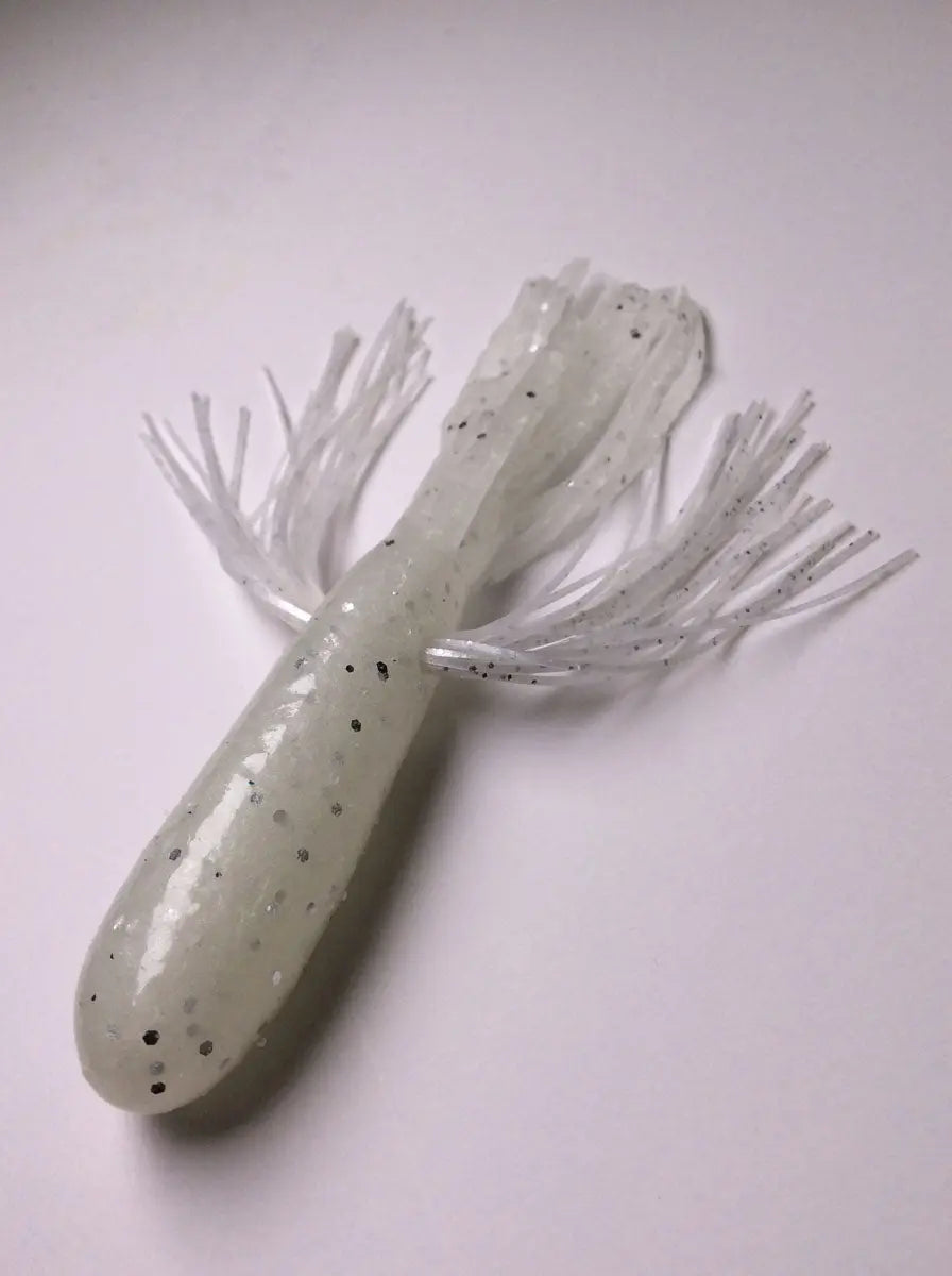 Tightlines UV Whisker Tube 4" - UV Northern Pearl w/ Pearl 4pk - Lucky Lure Tackle