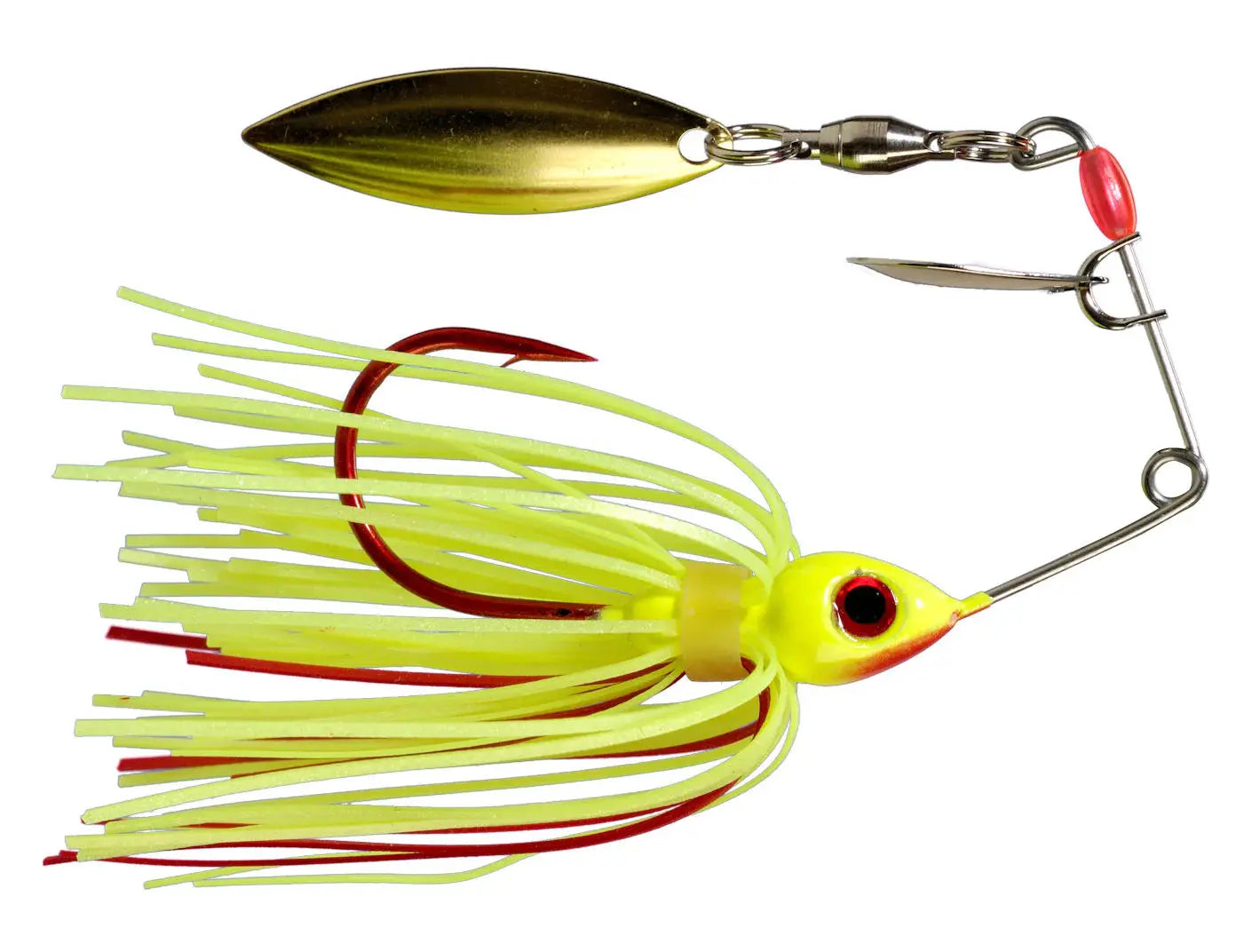 Strike King Bleeding Mini-King Spinnerbait 1/8oz - Bleeding Chartreuse - Lucky Lure Tackle
