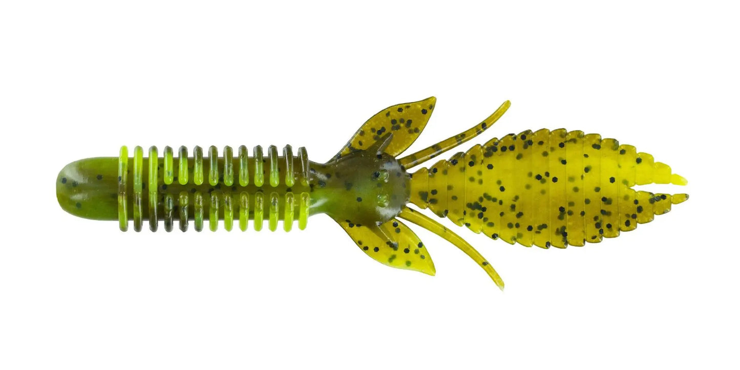 Big Bite Baits 4.5" BFE - Green Pumpkin/Chart Swirl 6pk - Lucky Lure Tackle