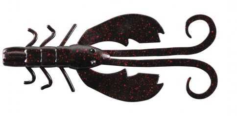 Berkley PB Crazy Legs Chigger Craw 4" - Black Red Flake 8pk