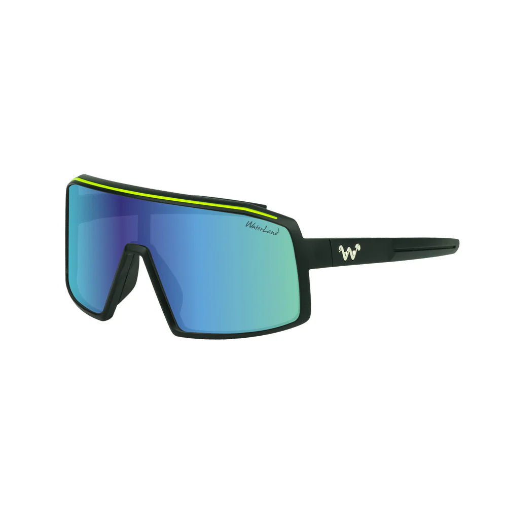 WaterLand Cooker Sunglasses - Black - Green Mirror