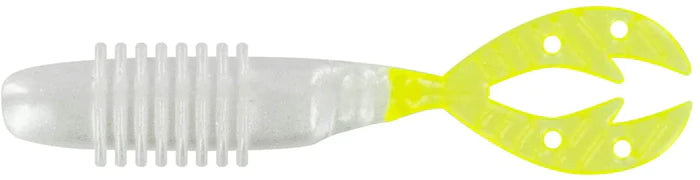 Big Bite 2.5" Kamikaze Swimon - Pearl/Chartreuse Tail 8pk