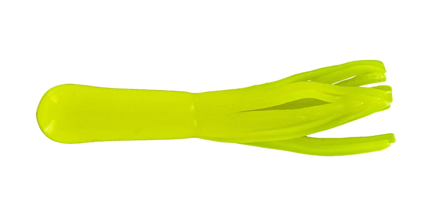 Big Bite Crappie Tube 1.75" - Opaque Chartreuse Glow 10pk - Lucky Lure Tackle