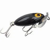 Arbogast Jitterbug 5/8oz - Black - Lucky Lure Tackle