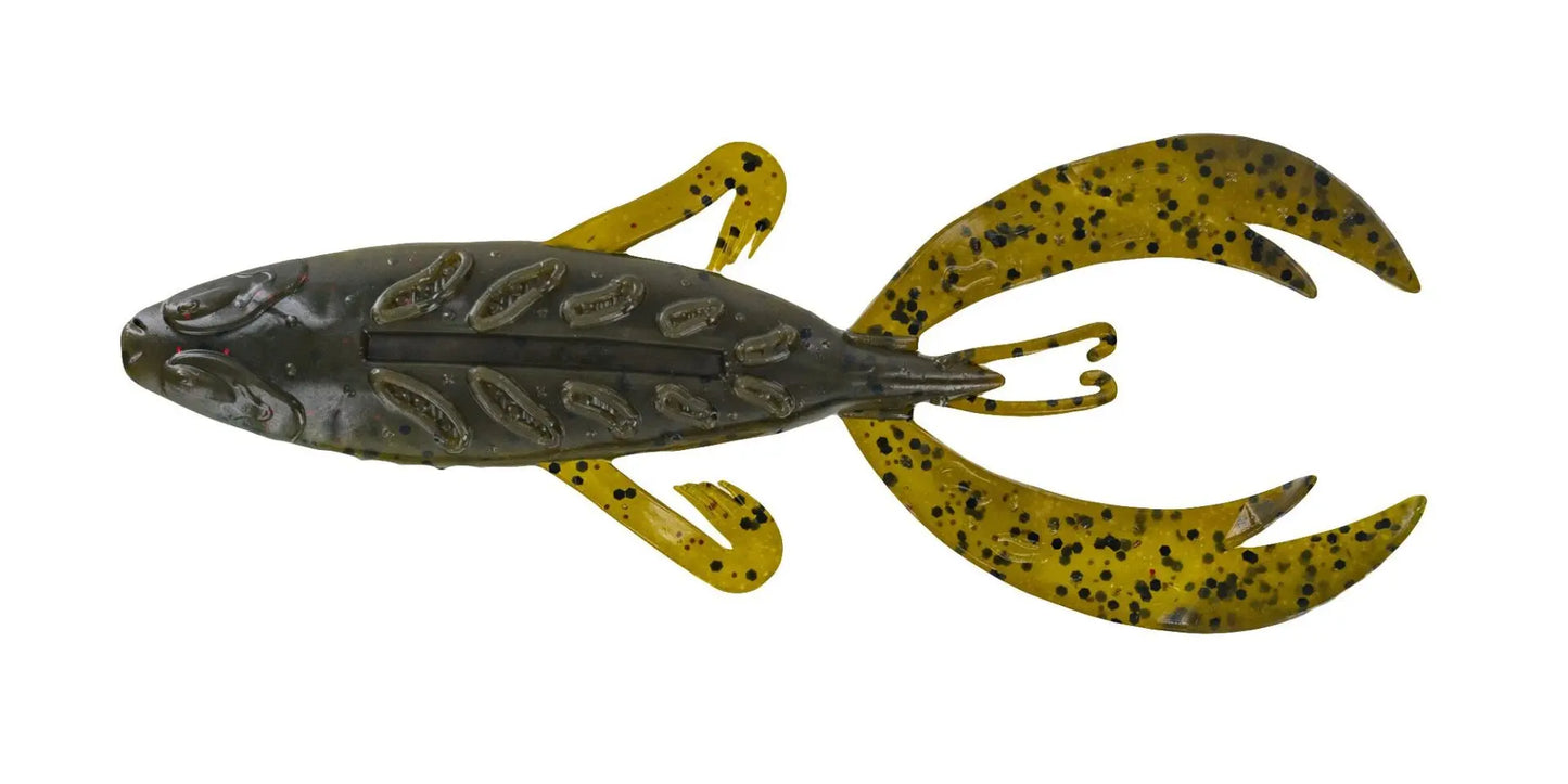 Big Bite 4" Rojas Fighting Frog - Green Pumpkin 7pk - Lucky Lure Tackle