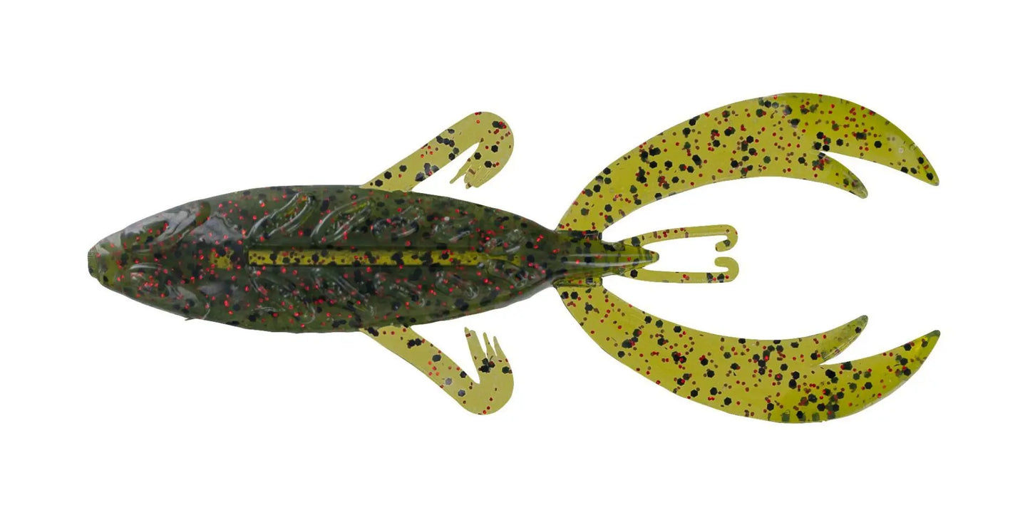 Big Bite 4" Rojas Fighting Frog - Watermelon Red Flake 7pk Big Bite