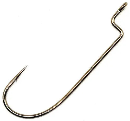 Gamakatsu Offset Shank Worm 4/0 Bronze - 5pk - Lucky Lure Tackle