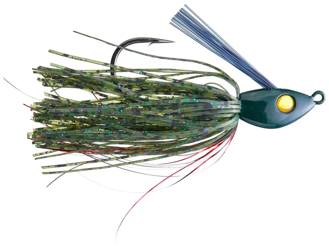 Hayabusa Lil' Schmitty Finesse Swim Jig, 1/2oz - Got Five- Watermelon/Red Mylar, 1pc - Lucky Lure Tackle