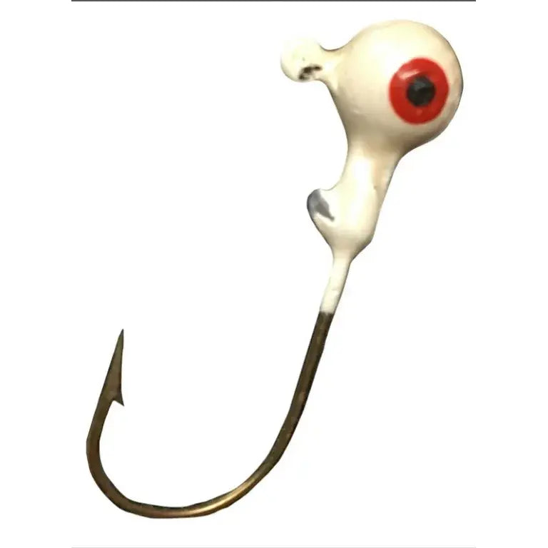 Head Hunter 1/8 oz white jig heads - Lucky Lure Tackle