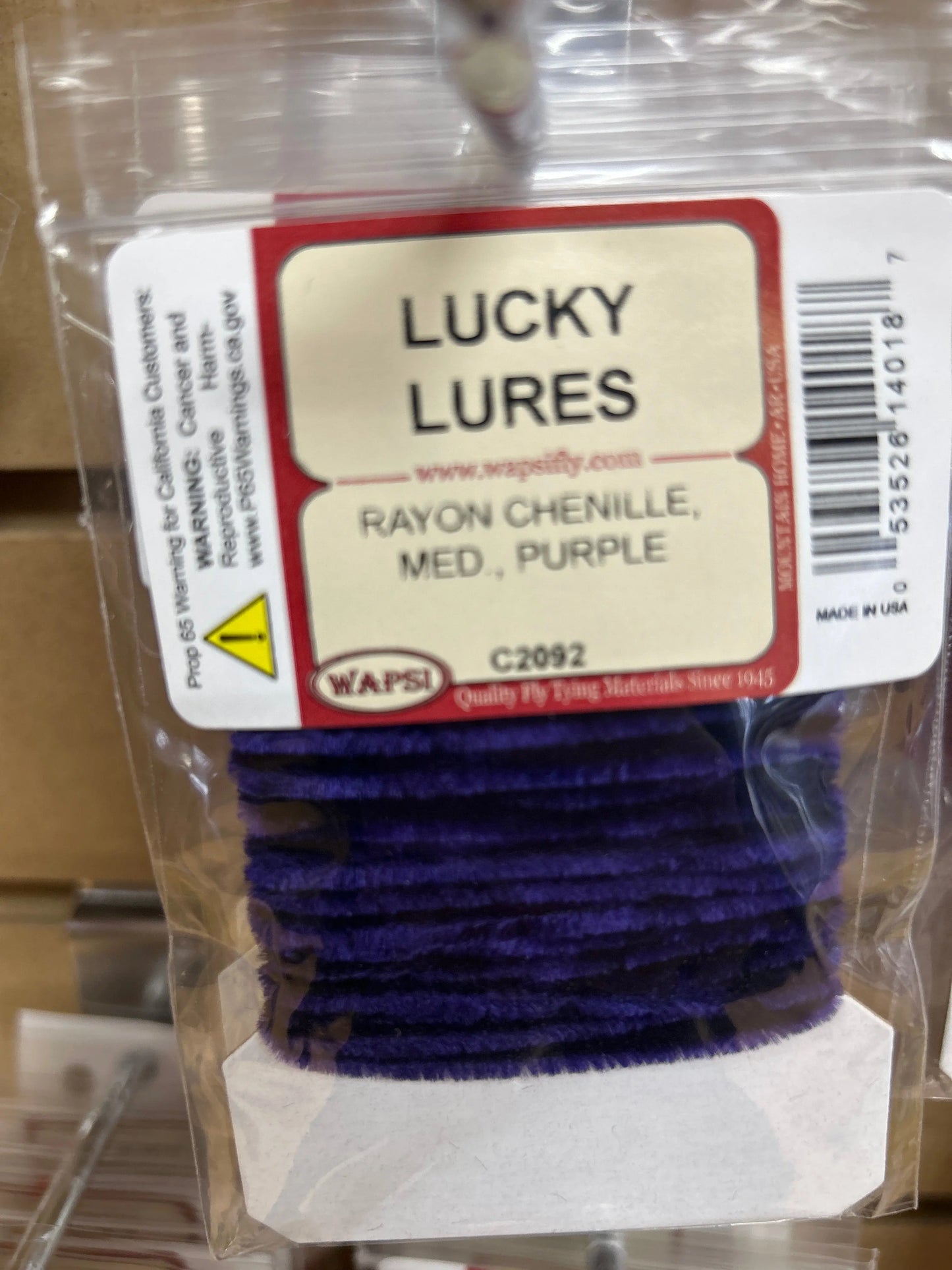 Wapsi Rayon Chenille Med - Purple - Lucky Lure Tackle
