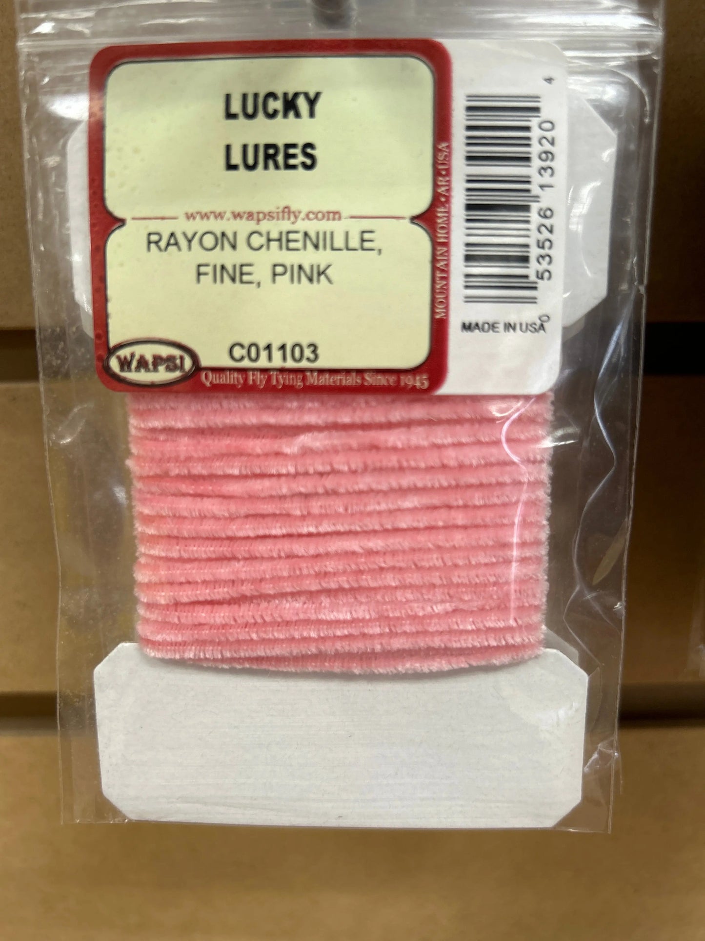 Wapsi Rayon Chenille Fine - Pink - Lucky Lure Tackle