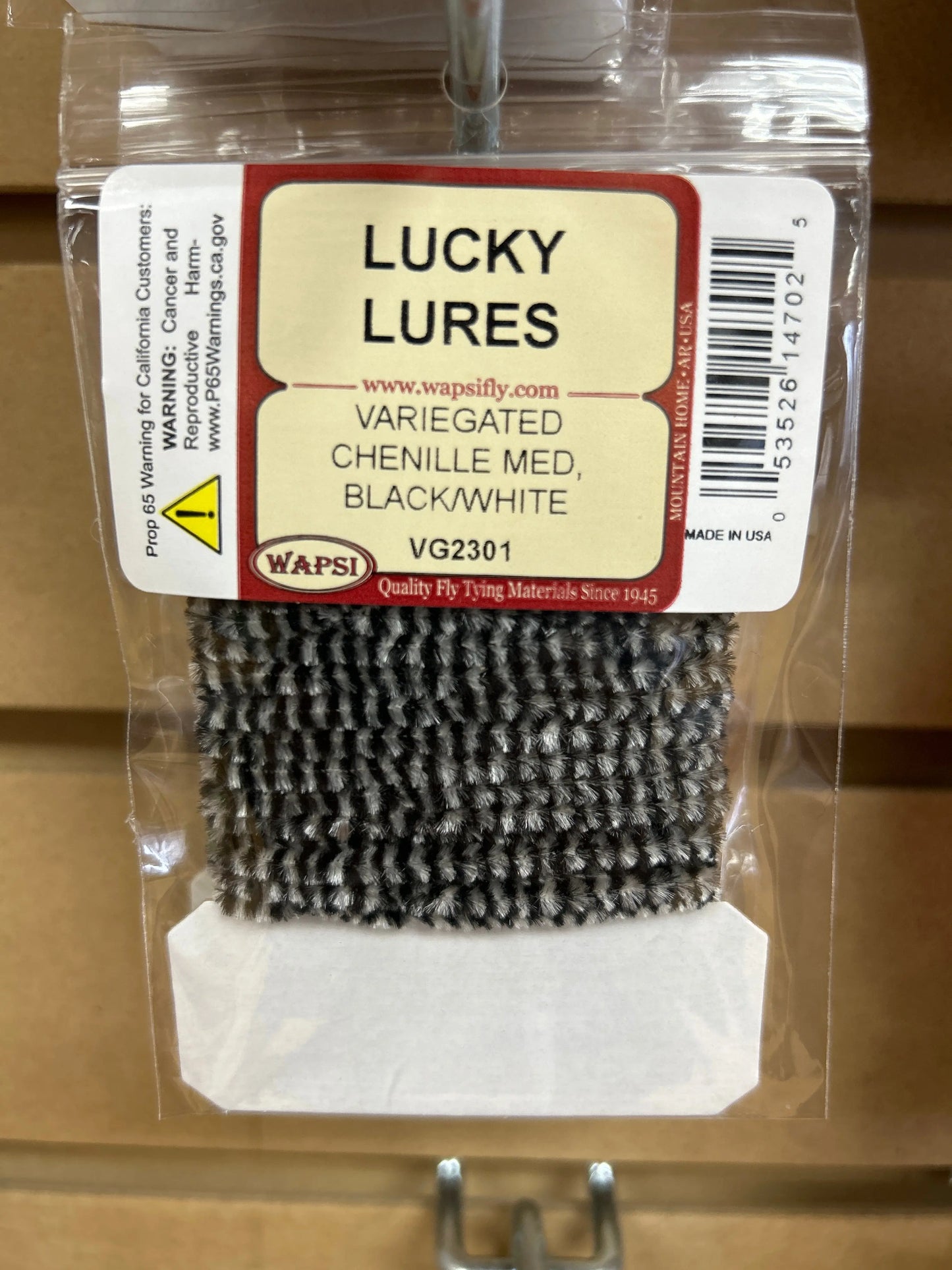 Wapsi Variegated Chenille Medium - Black/White - Lucky Lure Tackle