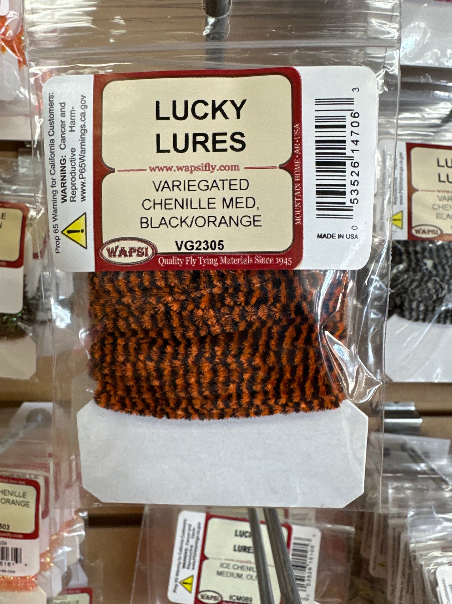 Wapsi Variegated Chenille Med - Black/Orange
