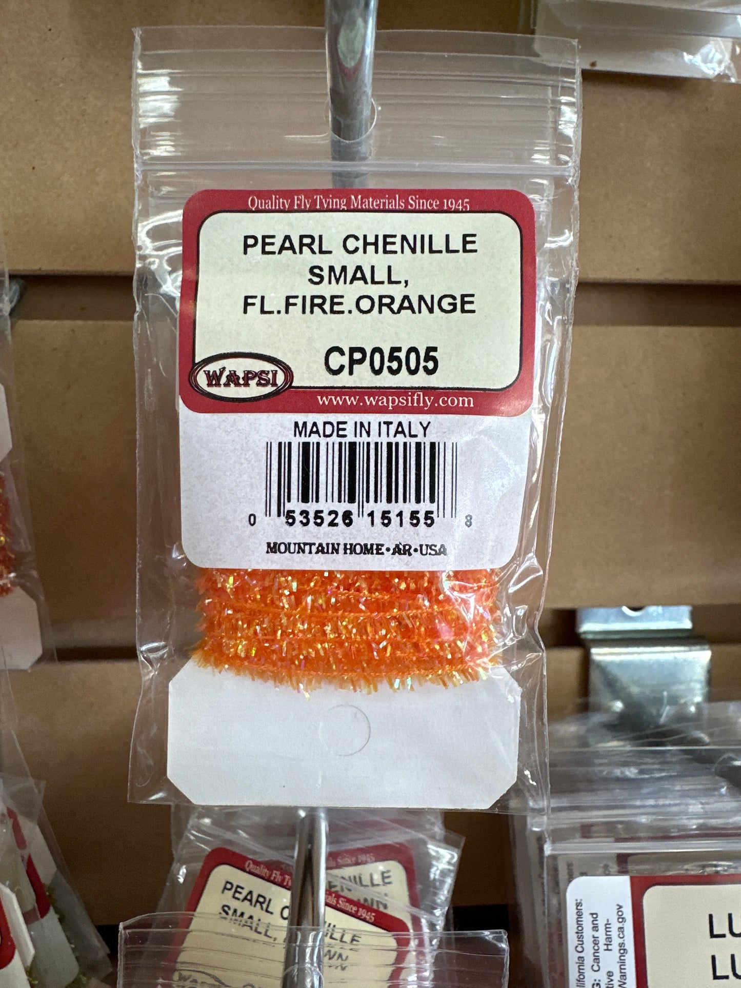 Wapsi Pearl Chenille Small - Fl. Fire Orange