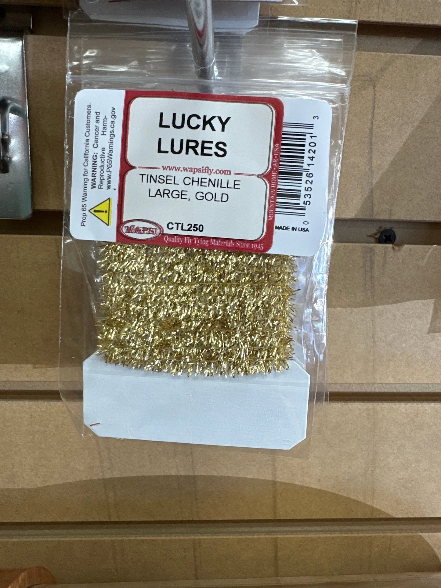 Wapsi Tinsel Chenille Large - Gold - Lucky Lure Tackle